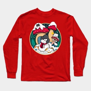 Purrrry Playtime in Magical Mushroom Town Long Sleeve T-Shirt